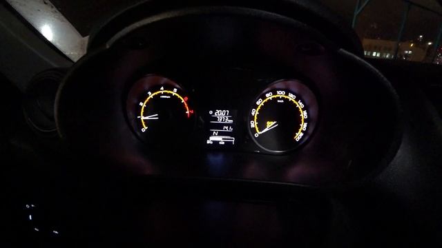 LADA Granta автомат, обороты двигателя и режим Overdrive смотреть онлайн