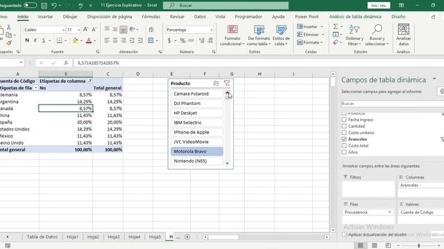 11. Excel Avanzado: Ejercicio de tablas y gráficas dinámicas. смотреть онлайн