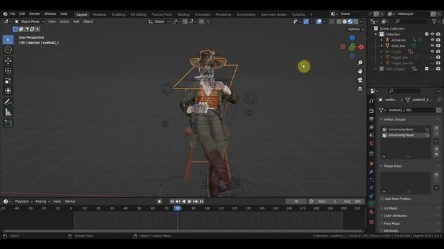 BLENDER 3.6 Ковбой поза анимация и добавляю дым смотреть онлайн