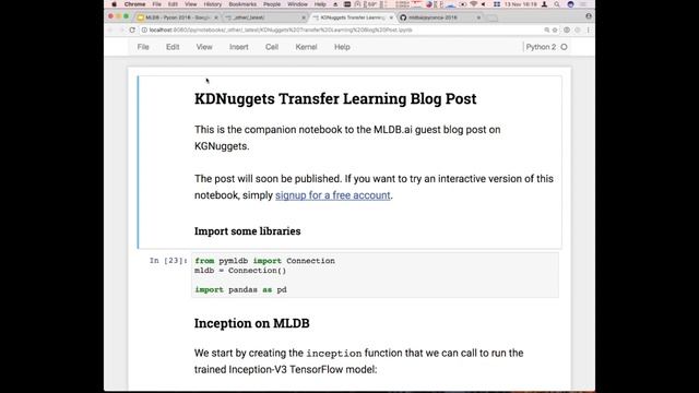 Building a real-time image classification web app with Python and MLDB смотреть онлайн