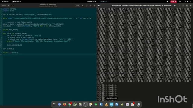 Reading text file data with Python and processing it by microcontroller with serial port. смотреть онлайн