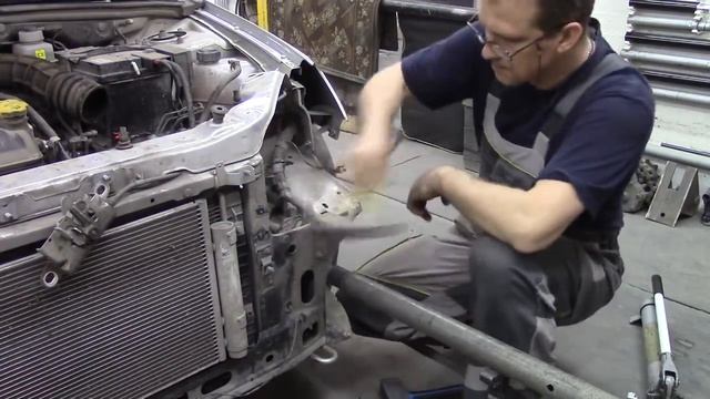 Не большой ремонт Калины Кросс. Body repair after an accident. смотреть онлайн