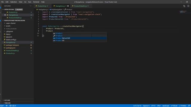 navigate between screens react native смотреть онлайн