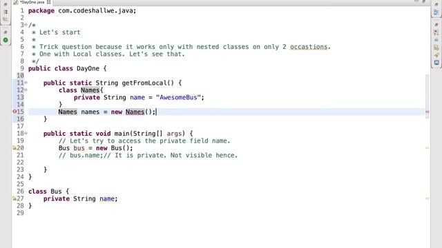 How to access Private Fields Outside a Class | Java смотреть онлайн