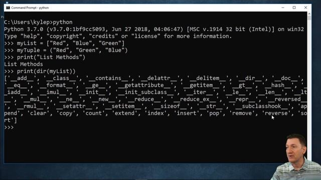 Python list type vs tuple type смотреть онлайн