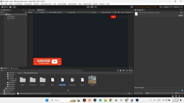 Import PSD (photoshop File) To Unity