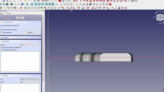 FreeCad Комбинированное скругление смотреть онлайн