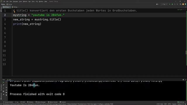 Python Basics | Die Methode title () für Strings in Python смотреть онлайн
