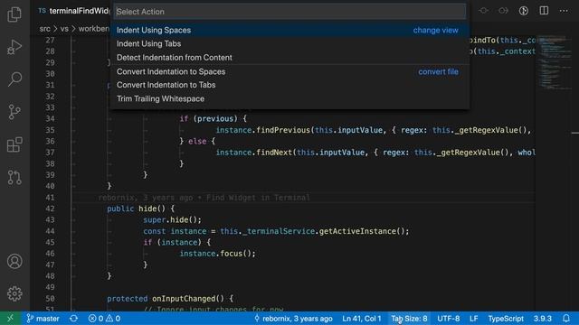 VS Code tips — Indentation settings and the indentation status bar entry смотреть онлайн