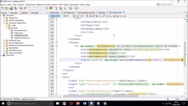 #15 Desenvolvendo Aplicações Web com AngularJS e Java - Excluíndo movimentações смотреть онлайн