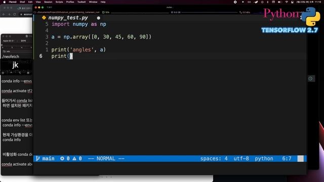 텐서플로우2.7설치후 파이썬 넘파이연습_conda_tensorflow_python_numpy_#numpy #python #tensorflow смотреть онлайн