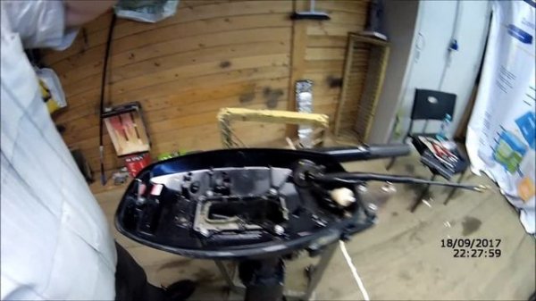 Tohatsu MFS 6. Замена ручки КПП.