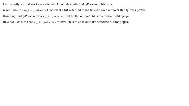 Wordpress: wp_list_authors() returning the wrong member url смотреть онлайн