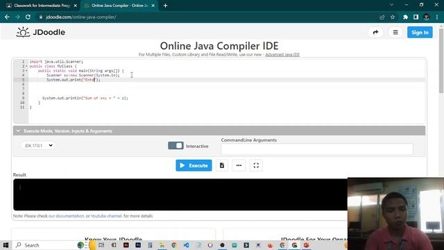 Application of Java Scanner using Jdoodle online compiler. смотреть онлайн