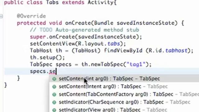 Android Application Development Tutorial 085 Setting up the TabHost in Java смотреть онлайн