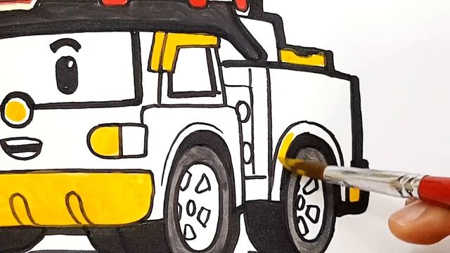 ROBOCAR POLI ROY Drawing And Coloring For Kids/ Toddlers. Learn Colors