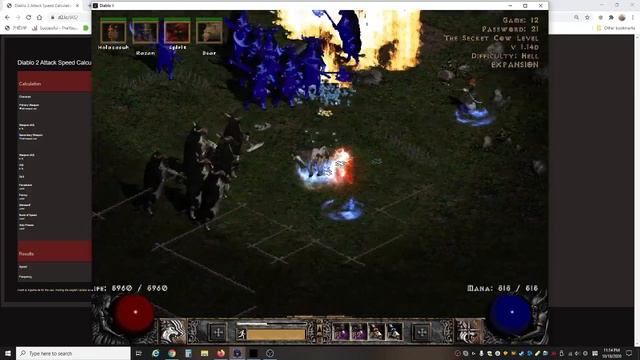 Diablo 2 - LoD - Druid - Fury Druid with Doom / BOTD Great Poleaxe! Visual PLEASURE!!! смотреть онлайн