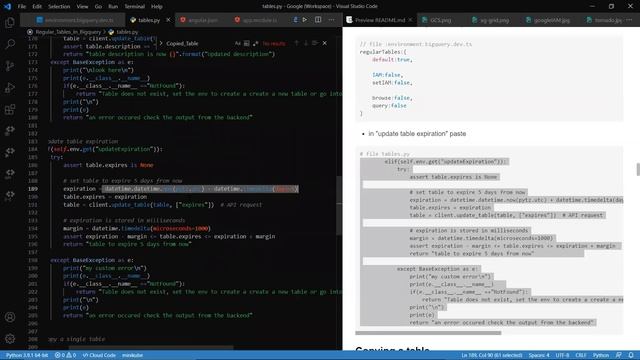 Tables and the Bigquery API (Python SDK) смотреть онлайн