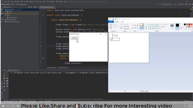 #3 How to Add label and Button in JAVA AWT tutorial software development (2021) смотреть онлайн