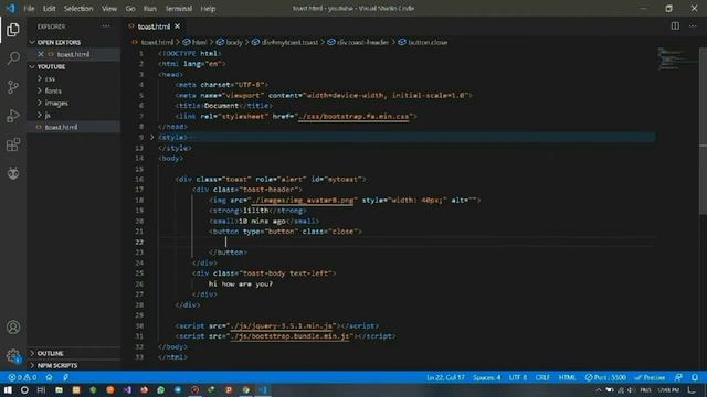 bootstrap toast (tutorial) смотреть онлайн