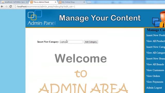 E Commerce Website in PHP & MySQL Part 54 Admin Panel смотреть онлайн