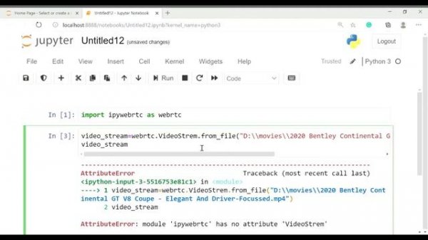 Add a video to python in Jupiter NoteBook
