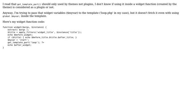 Wordpress: Using get_template_part() inside a widget and passing variables (2 Solutions!!) смотреть онлайн