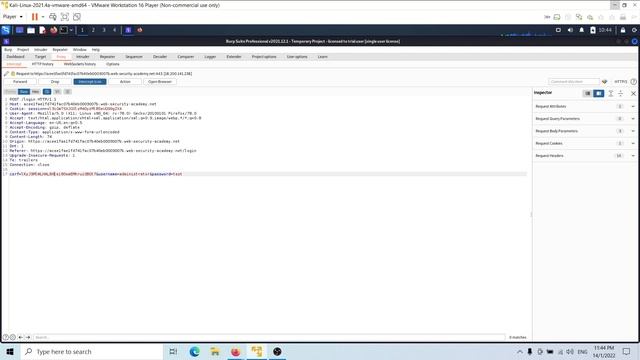 Lab: SQL Injection Vulnerability Allowing Login Bypass