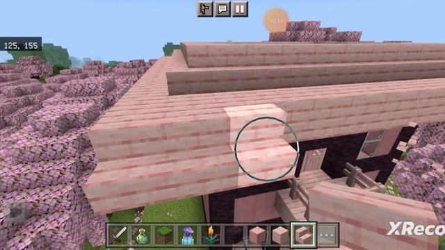 Построила дом Сакуру в середине большого леса Сакур. ^_- ❤? #minecraft смотреть онлайн