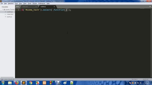 How to Use Select Method in jQuery - jQuery Tutorial смотреть онлайн