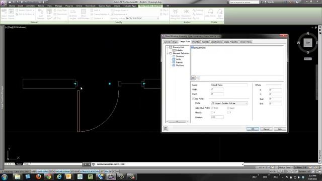 Autocad Architecture (ACA) Door Window Assembly Edit Frame Depth смотреть онлайн