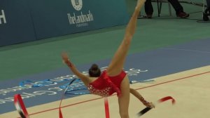 Гимнастка Марина Дурунда. Выступление с лентой