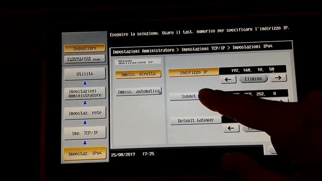 Develop ineo+ 454 Configurazione indirizzo IP смотреть онлайн