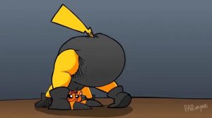 ABDL Pikachu makes a mess