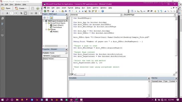 VBA PDF Automation - Read PDF Pages using VBA | How to read PDF pages using VBA (Part-1) смотреть онлайн
