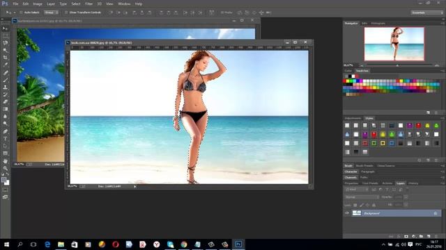 PHOTOSHOP CC Урок магнитное лассо смотреть онлайн