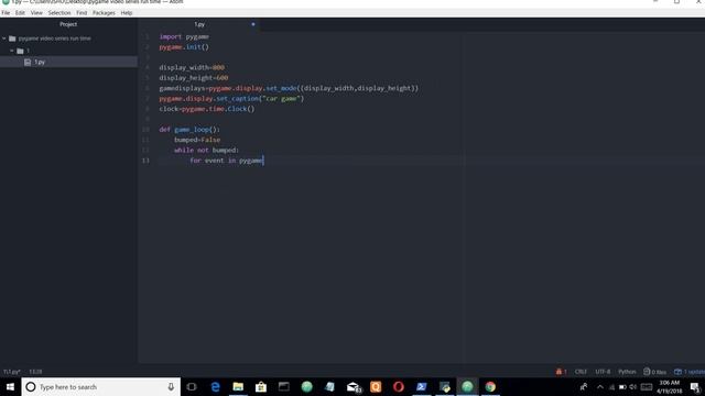 python pygame (game development) video 2 creating window and providing background colour смотреть онлайн