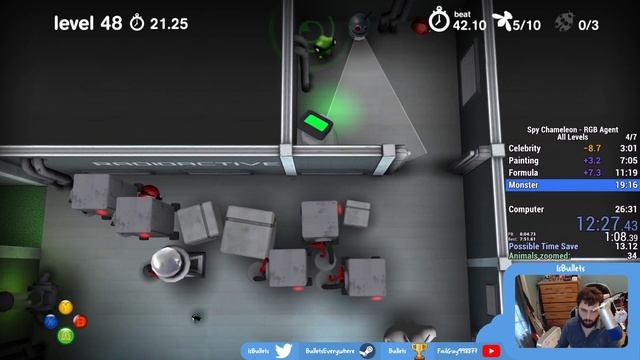 Spy Chameleon - RGB Agent Speedrun | isBullets | All Levels in 24:04 смотреть онлайн