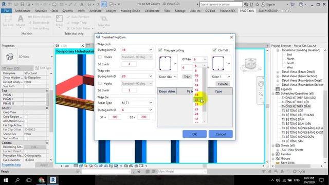 Sản phẩm học viên Revit API | Create Detail Beam Reinforcement | Product of Revit API class student смотреть онлайн