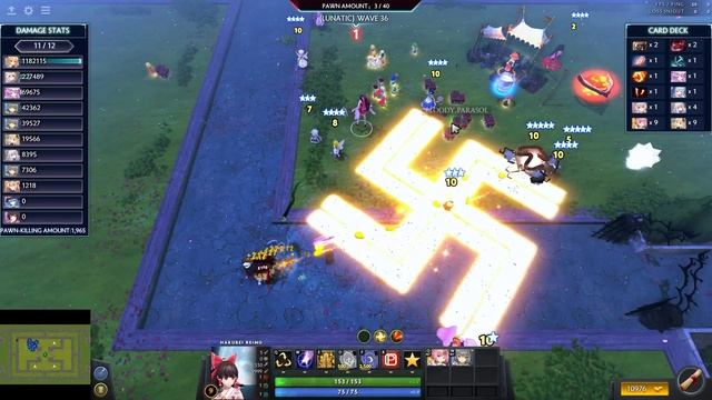 Touhou Avatar Dream Battle - 【8-5★】Tenshi Hinanawi Magic Build Wave 52 FAIL.. смотреть онлайн