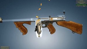 Пистолет-пулемёт Томпсона. Функционирование механики в разрезе