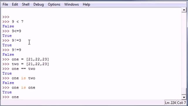 Programming PythonTutorial Comparison Operators смотреть онлайн