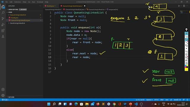 Implement Queue using Linked List | Queue Adapter | JAVA смотреть онлайн