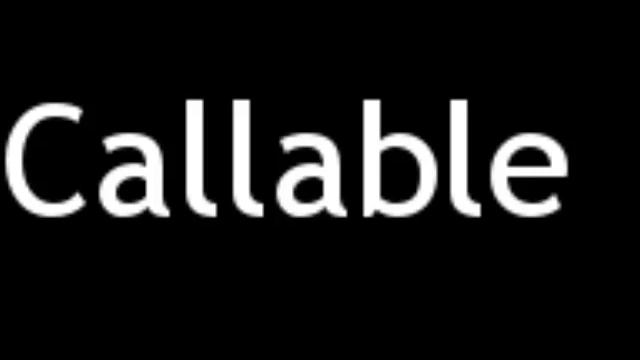 How to Pronounce Callable смотреть онлайн