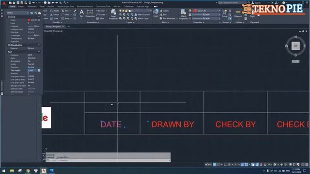 Create template in Autocad Electric 2021 Tekno Pie смотреть онлайн