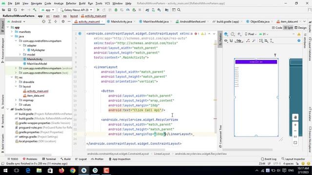 RxAndroid + Retrofit call Api + MVVM (Model-View-ViewModel) - [Android Tutorial - #56] смотреть онлайн
