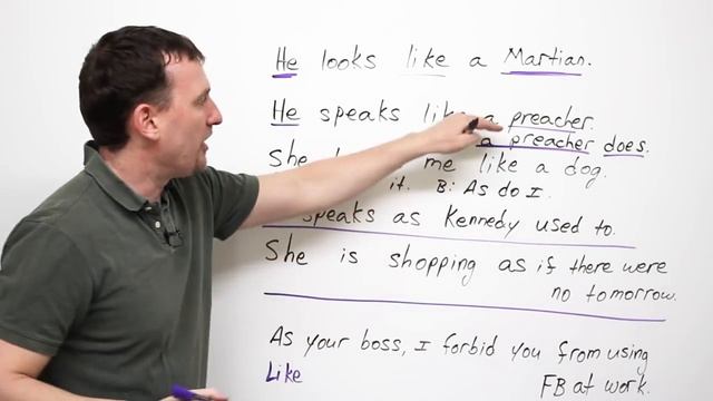 English Grammar: Comparing With LIKE & AS