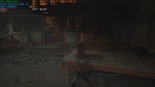 GTX 1660 Super 6Gb (JIESHUO), Xeon E5-2666v3 в  Resident Evil Village
