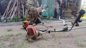 замена рукоятки на штиль фс130 и на ФФ 250 хольсформа.