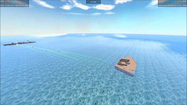 From The Depths Tournament Battleship Brawl S3E90 BB 33 Arkansas vs Stone Age MKII смотреть онлайн